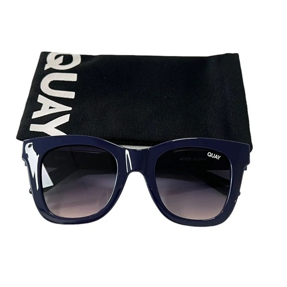 Quay Australia After Hours Sunnies Navy Blue Polarized • New - Picture 3 of 7